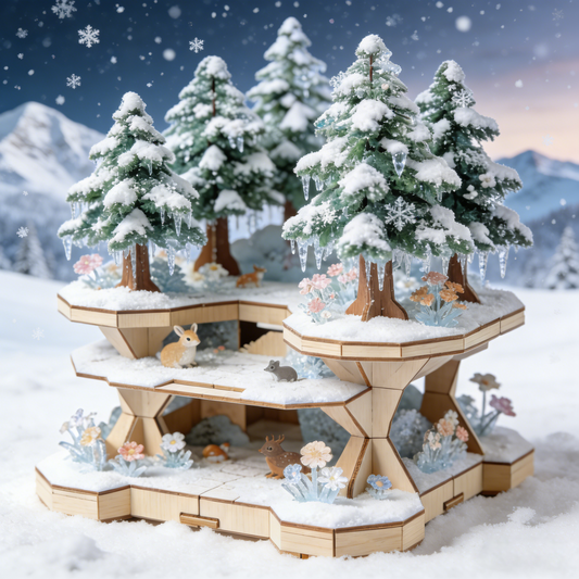Winter Forest 3D Wooden Puzzle Scene