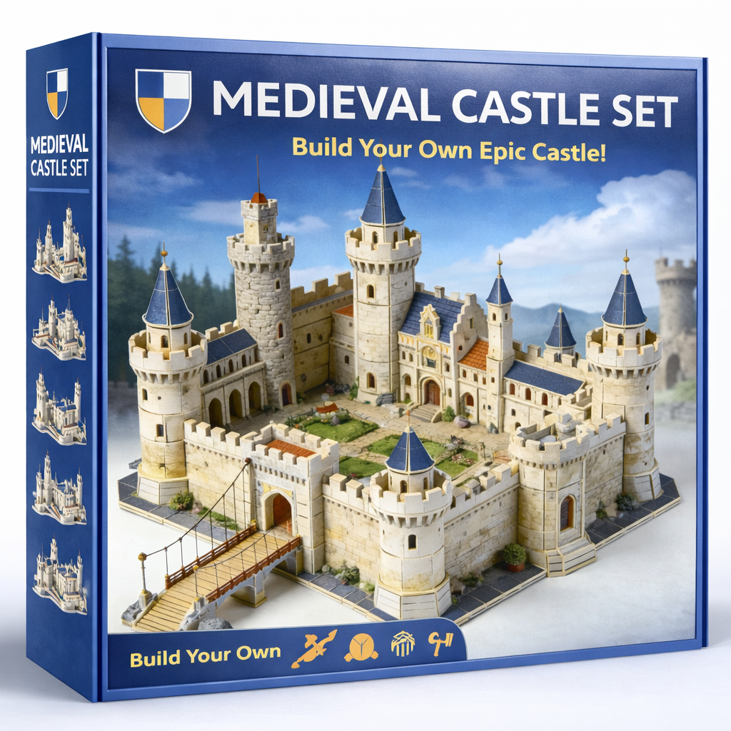 Medieval Fortress Castle 3D Wooden Puzzle