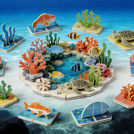 Ocean Reef 3D Wooden Puzzle Set